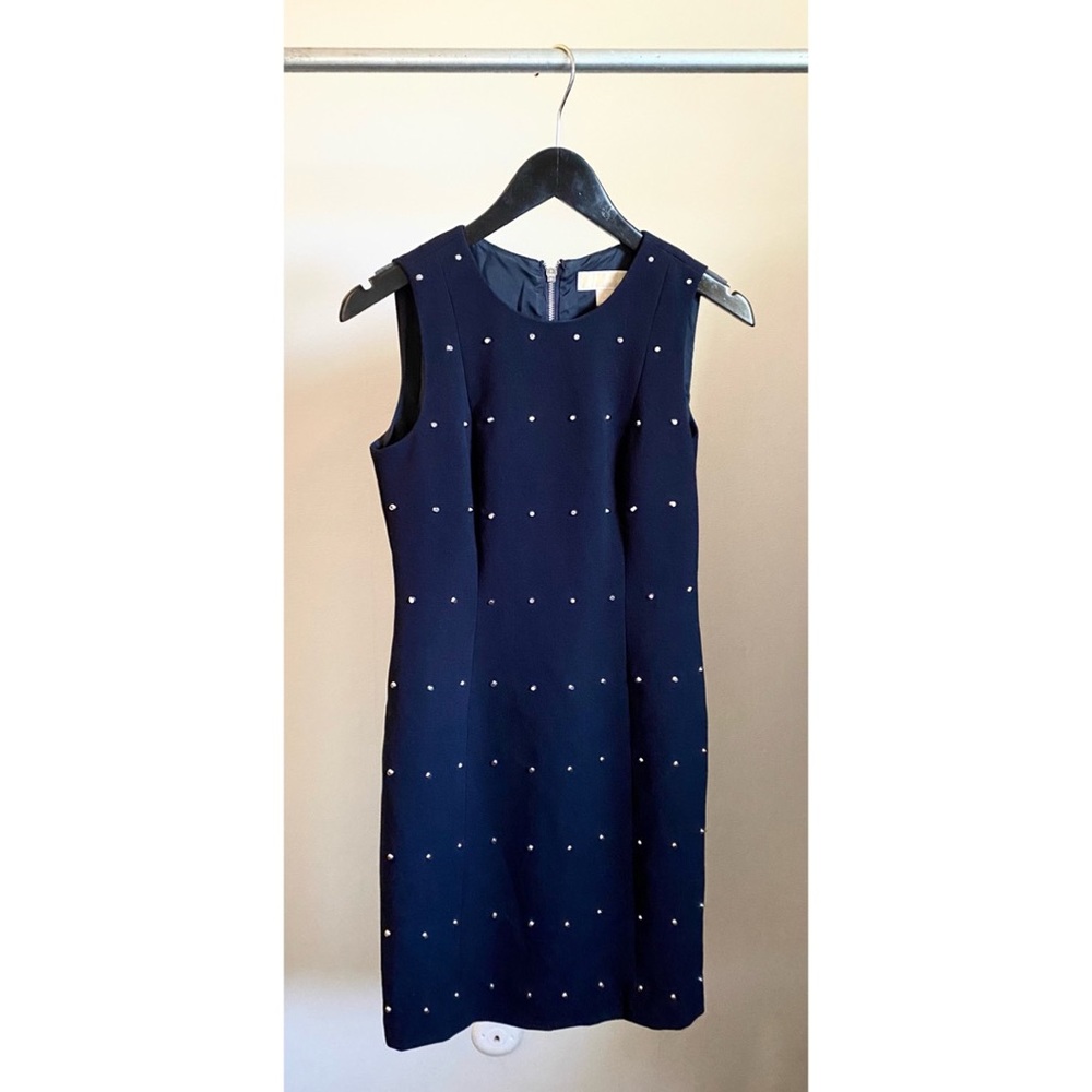 Navy Studded Mini Dress